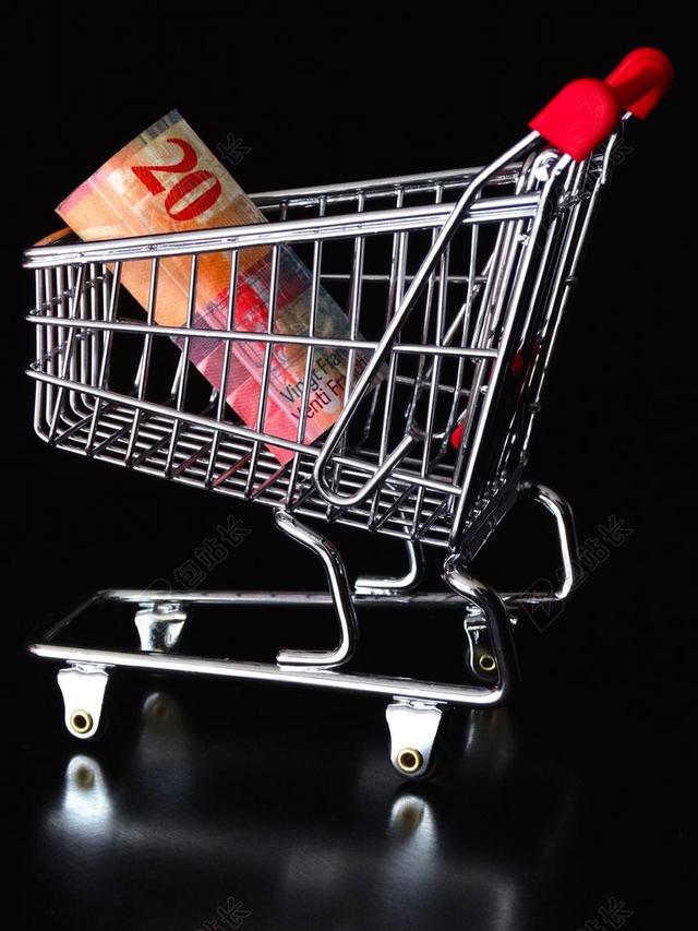 银色物品特写银色的手推车背景图片