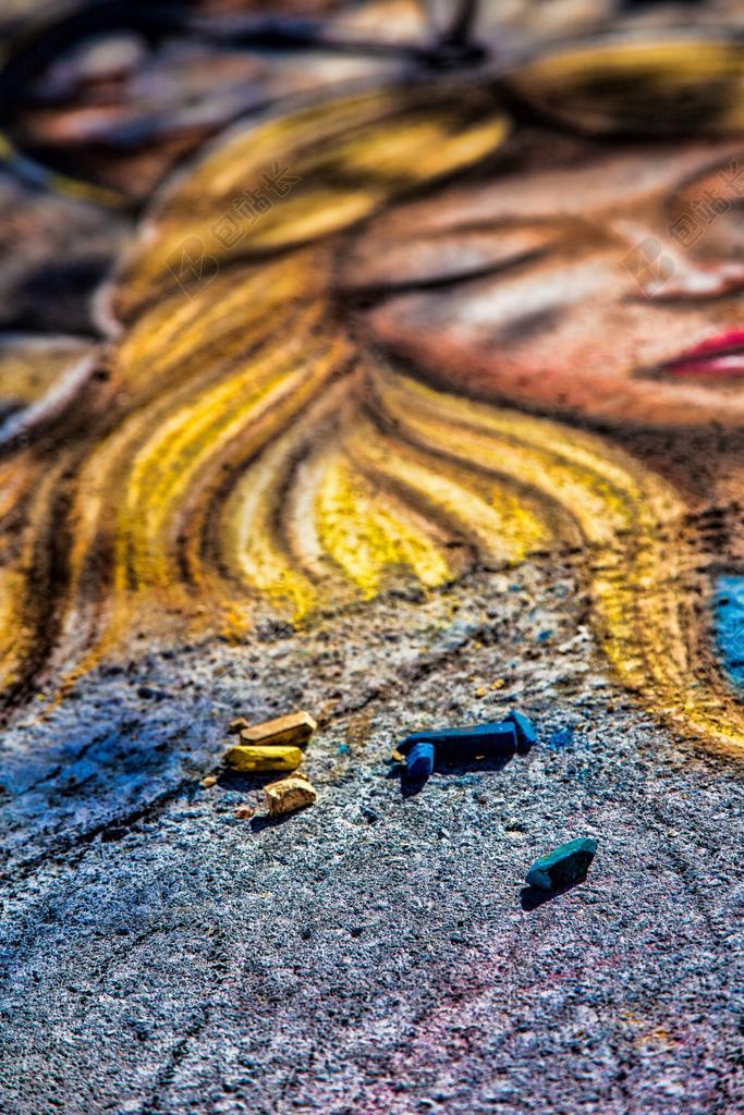 彩色艺术街头的涂鸦背景图片