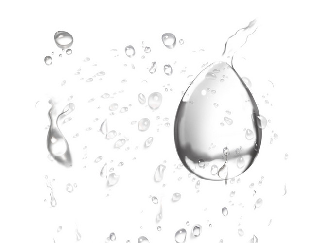 逼真无色水滴水痕素材