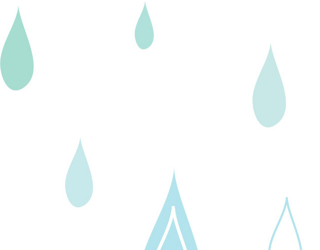 降落雨滴手绘素材