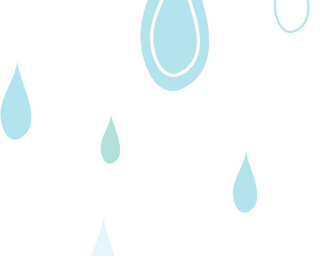 降落雨滴手绘素材