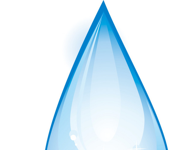 水滴蓝色矢量元素
