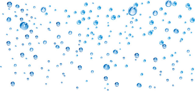 蓝色气泡水滴水珠素材