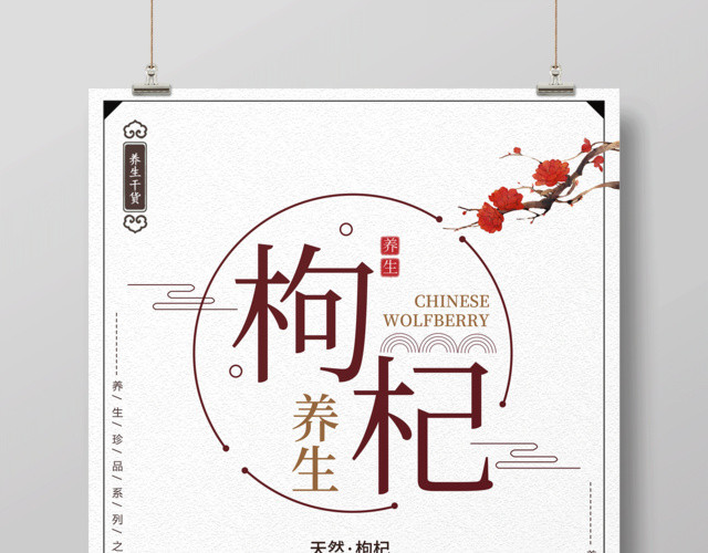 养身干货养身珍品天然枸杞保健品枸杞海报