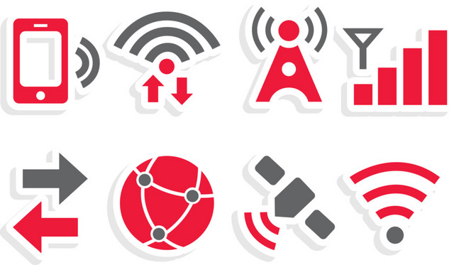 无线WIFI符号图标矢量素材