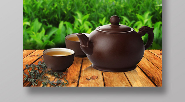 绿茶新茶上市活动促销海报茶叶宣传广告