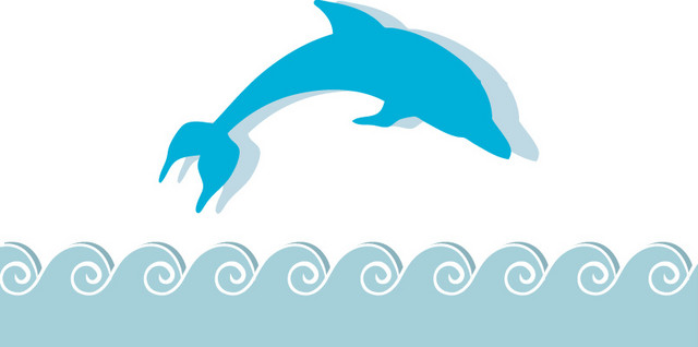 海豚剪影