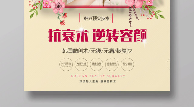整形抗衰老海报逆转容颜宣传海报