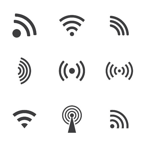 无线WIFI符号图标矢量素材