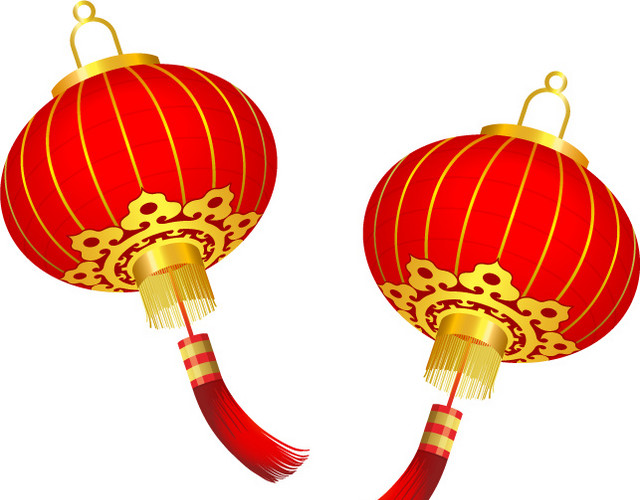 红色喜庆元素灯笼素材