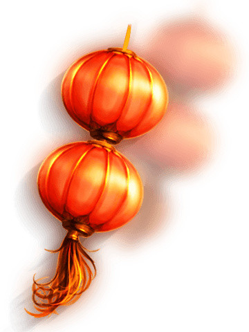 红色喜庆灯笼新年素材