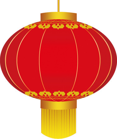 红色灯笼扁平元素