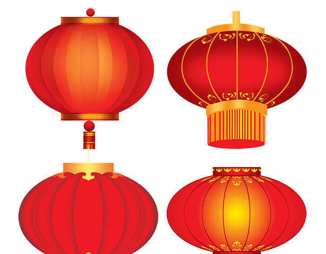 春节传统灯笼素材