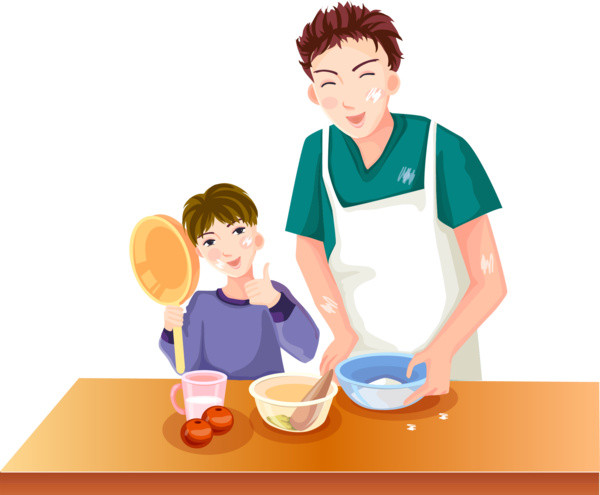 父亲儿子做饭