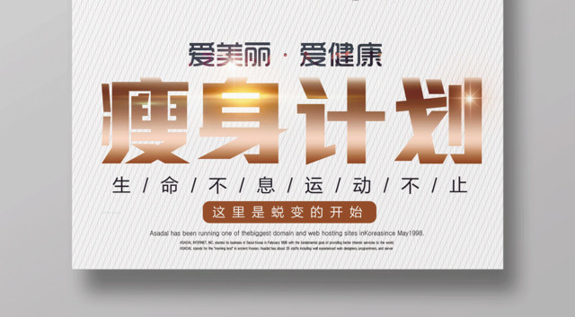 瘦身计划完美瘦身宣传海报