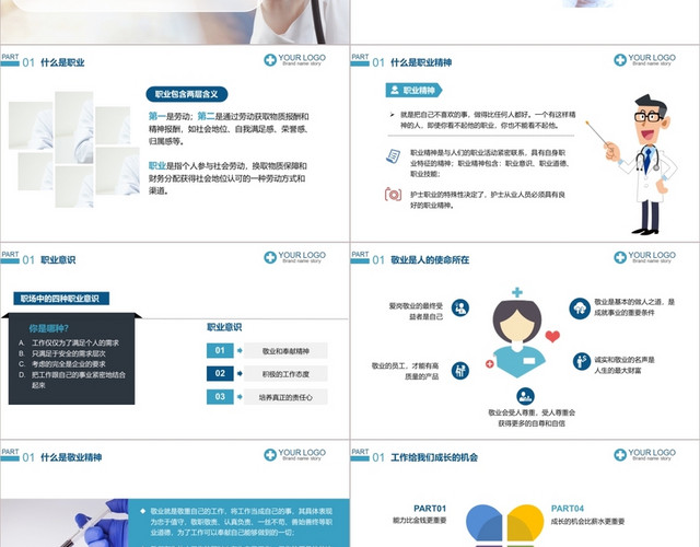 医院医疗医护护理人员职业道德护士岗前培训PPT模板