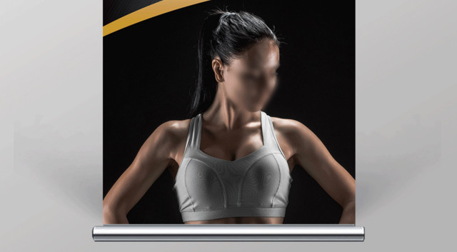 运动健身展架X易拉宝全名健身塑造完美身材