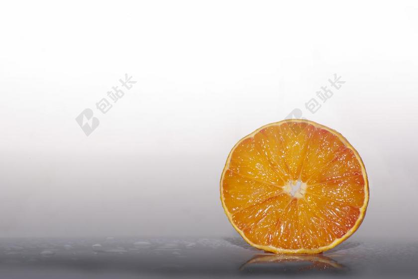 橙色水果橙子横切面新鲜美味自然维生素果汁背景图片