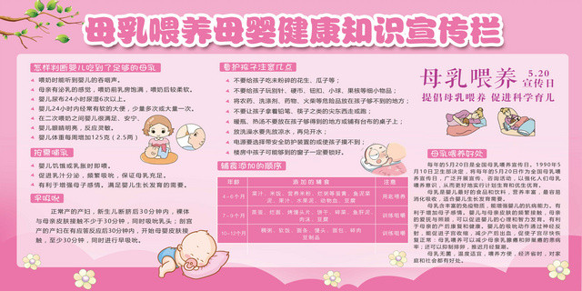 2019母乳喂养日健康教育宣传栏模板