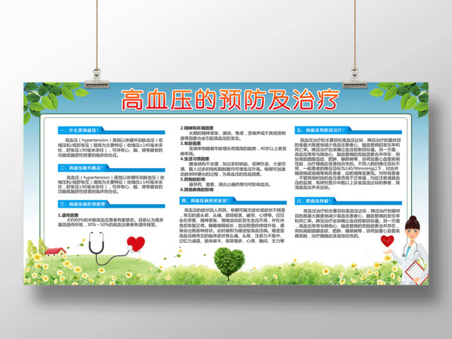高血压的预防与治疗节日高血压日海报