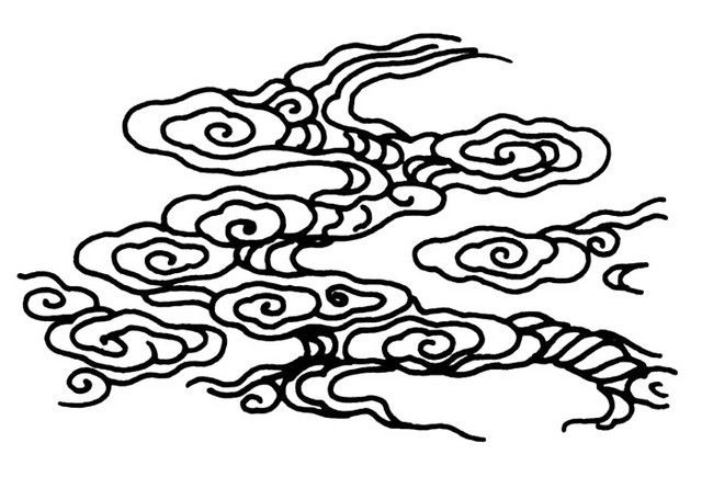 手绘中国风祥云