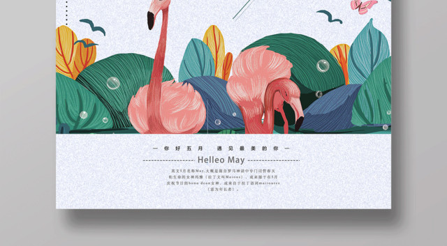 五月你好遇见最美的你五月5月你好海报