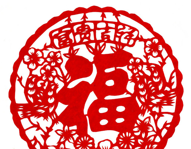 圆形窗花素材