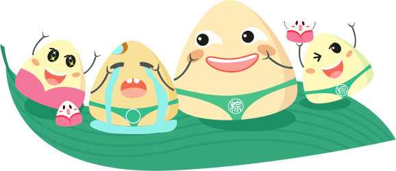 粽子粽子人粽子表情包粽子叶