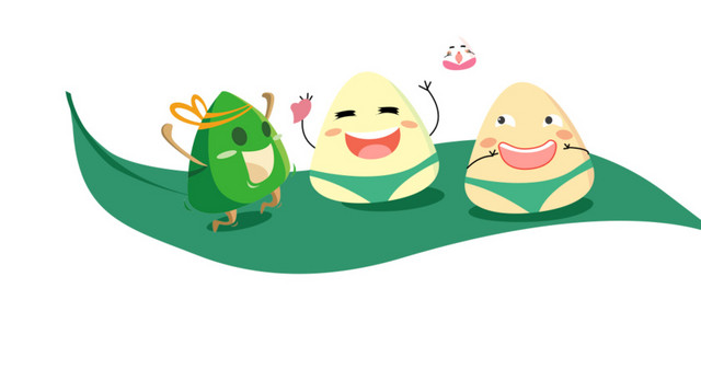 粽子粽子人粽子表情包粽子叶