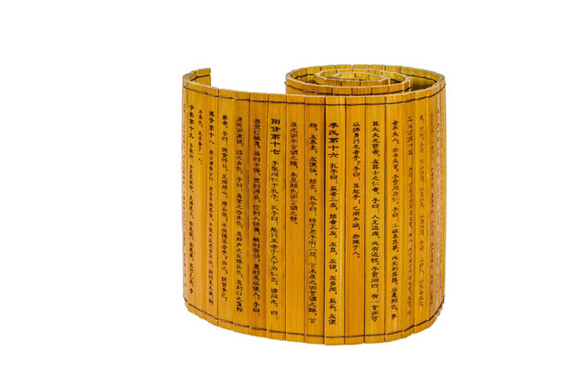 矢量古代竹简卷轴素材