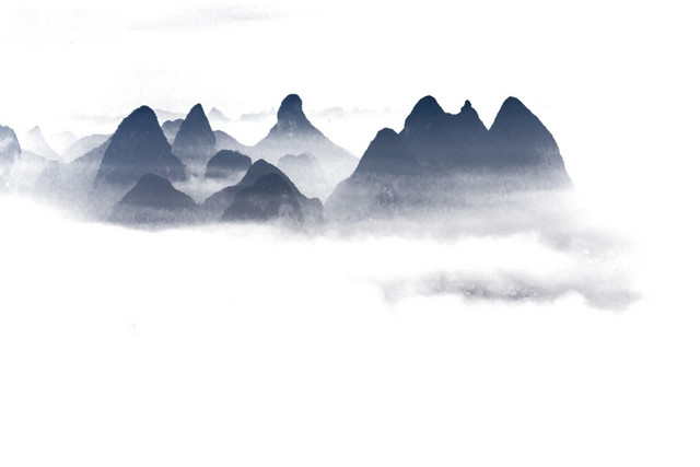 云雾山峰素材