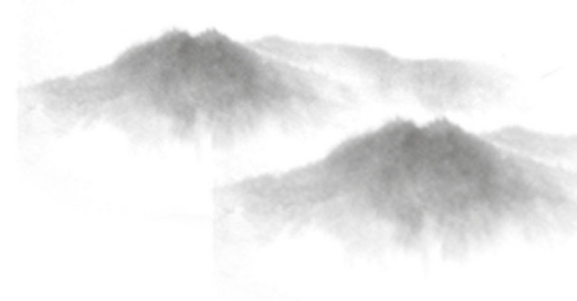水墨云雾山峰素材