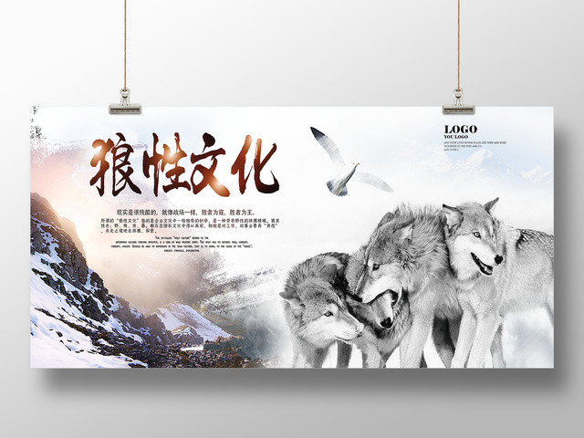 企业文化狼性文化公司文化励志宣传标语展板