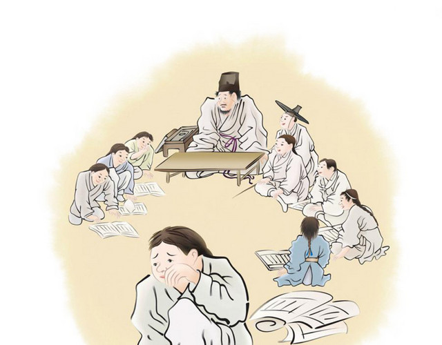 彩绘手绘古人素材