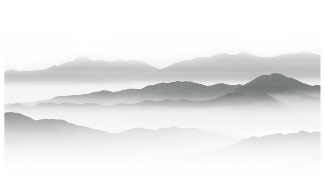 简约水墨山峰素材