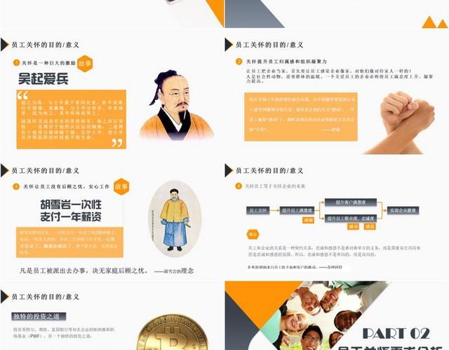 大气商务简约员工关怀企业管理培训PPT模板