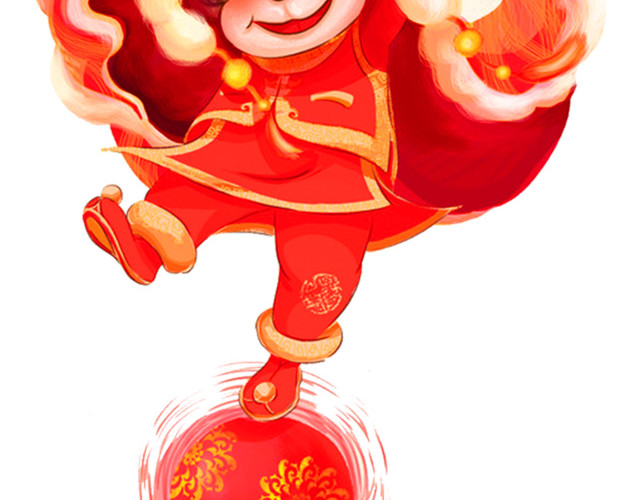 新年舞狮子素材PNG