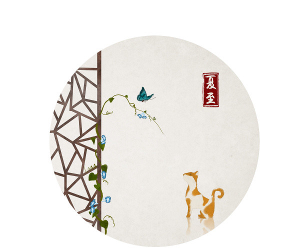 二十四节气夏至主题素材