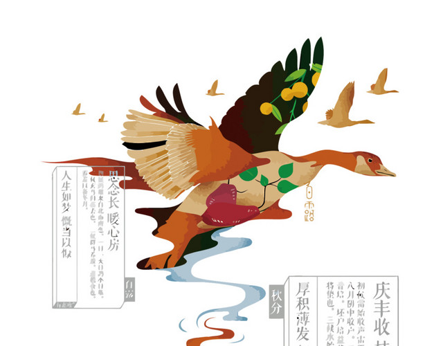 二十四节气白露主题素材