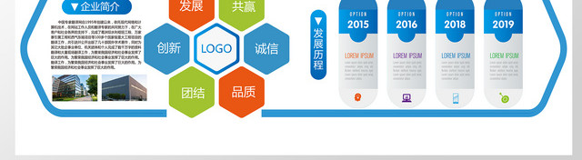 企业文化墙模板企业文化墙公司简介发展历程简约宣传墙