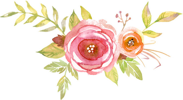 简约手绘鲜花设计素材