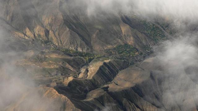 喜马拉雅山 飞 山 景观 鸟瞰图