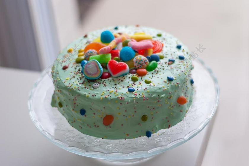 彩色食物美味小巧的蛋糕烘焙食物背景图片