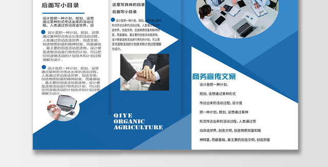 商务公司企业介绍宣企业文化产品宣传三折页