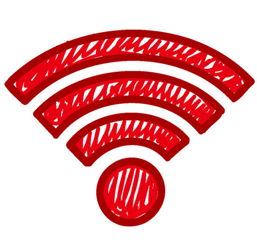 手绘无线WIFI符号图标矢量素材