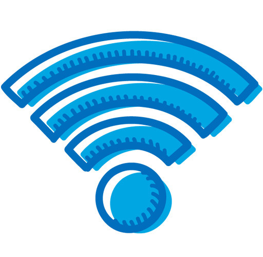 手绘无线WIFI符号图标矢量素材