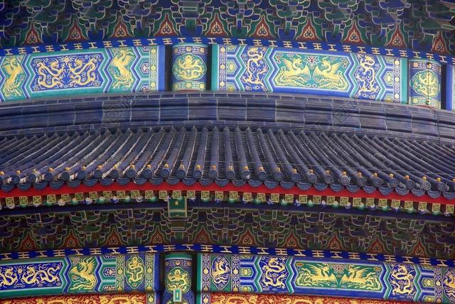 中国 北京 天坛 屋面 装饰 蓝色 颜色 体系结构 屋顶