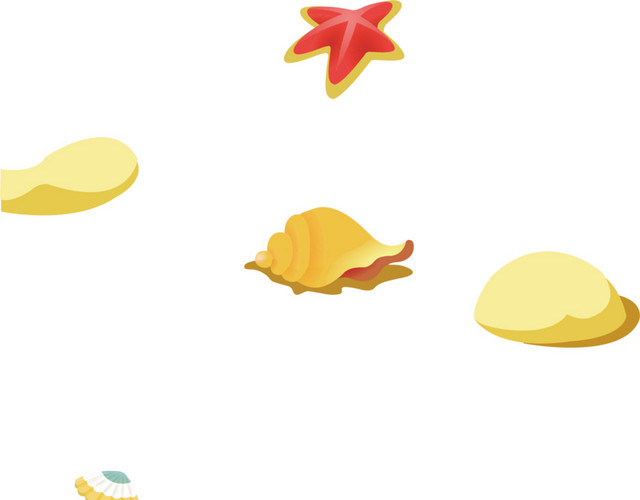 海星海螺贝壳矢量素材