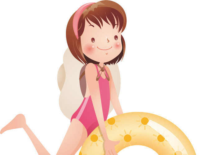 手绘游泳