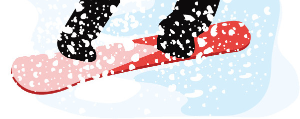 滑雪体育运动矢量素材